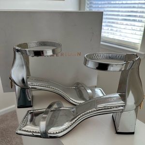 Silver dress shoes